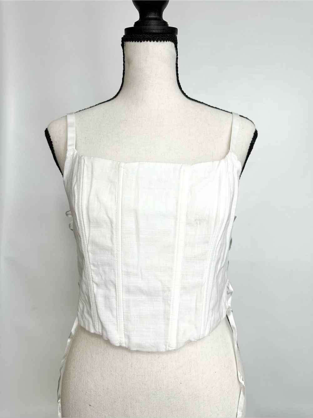 Gilly Hicks White Corset crop tank